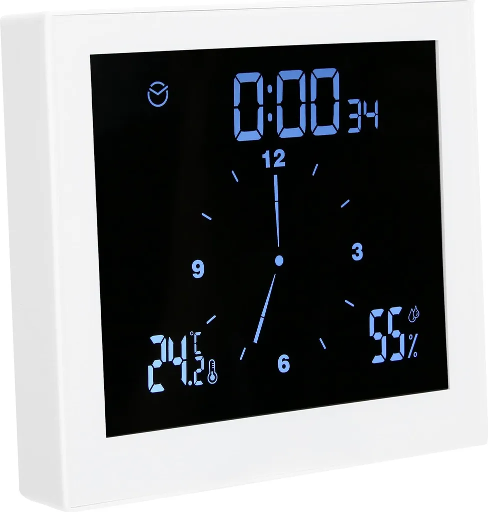 Horloge de douche TS-WP10 avec Minuteur et Thermomètre Étanche Blanc
