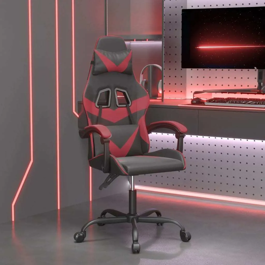 Sedia Gaming Rosso Vino Ecopelle | Lusso e Comfort The Living Store