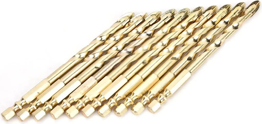 Mèches triangulaires carbure 8 mm pour perceuse et visseuse (10 pcs)