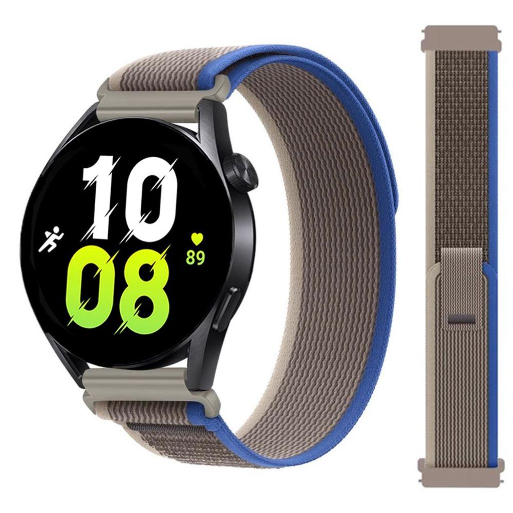 FFO2World 20-mm Trail Loop Nylonarmband – Kompatibel mit Samsung Galaxy Watch 7/6/5/Pro/4/3/Active 2, Polar Ignite/Unite & Huawei – Blau