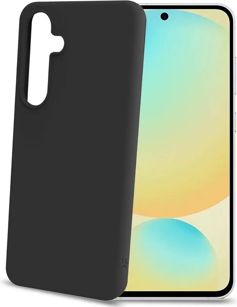 Cover Galaxy S24 FE Nera - Custodia Slim Soft Touch con Bordi Cromo