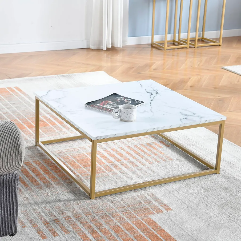 Table basse de salon carrée pour décoration moderne et chic chic - 7