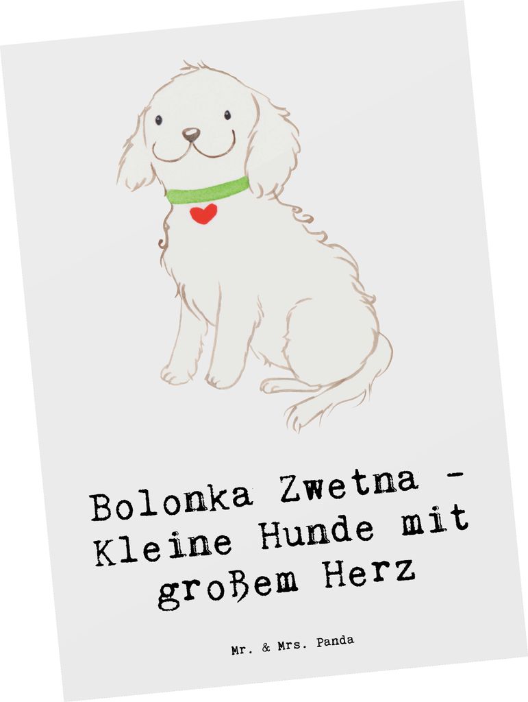 Mr. & Mrs. Panda Fotokarte Bolonka Zwetna Herz - Weiß - Geschenk, einzelkarte, familienfreundliche Hunde, Grußkarte, kleine, Hund, Postkarte, Hun...