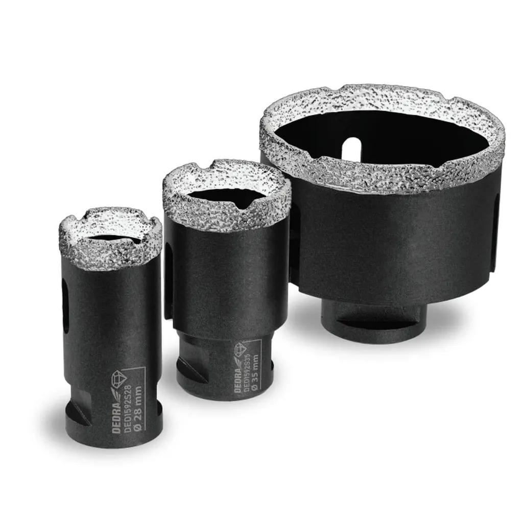 Kit trépans diamantés plomberie et électricité Dedra - Ø 28 35 68 mm