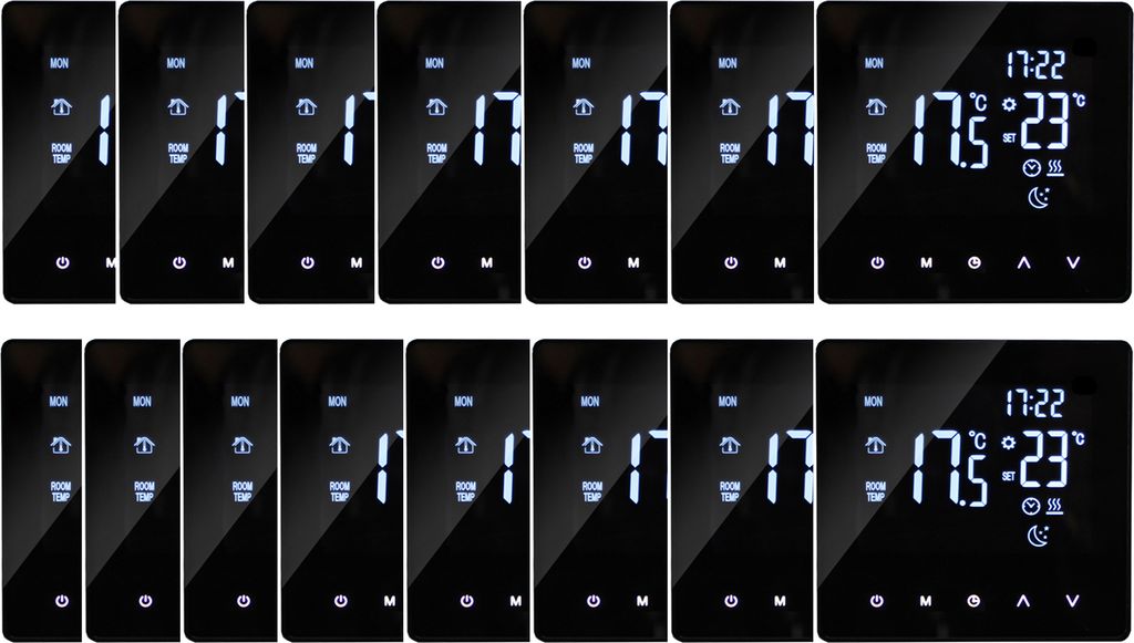 12X Smart Thermostat 3A pokojový termostat Vodní topení Obrázek produktu 