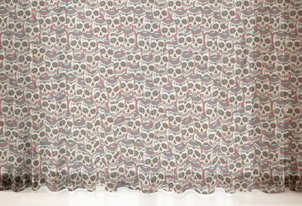 Arazzo Etnico Calaveras ABAKUHAUS - Decorazione Parete 220x274cm - 4