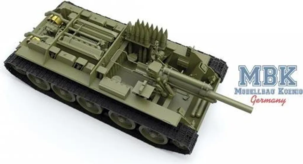 Maquette Char Soviétique SU-122 1/35 avec Aménagement Intérieur Total - 13
