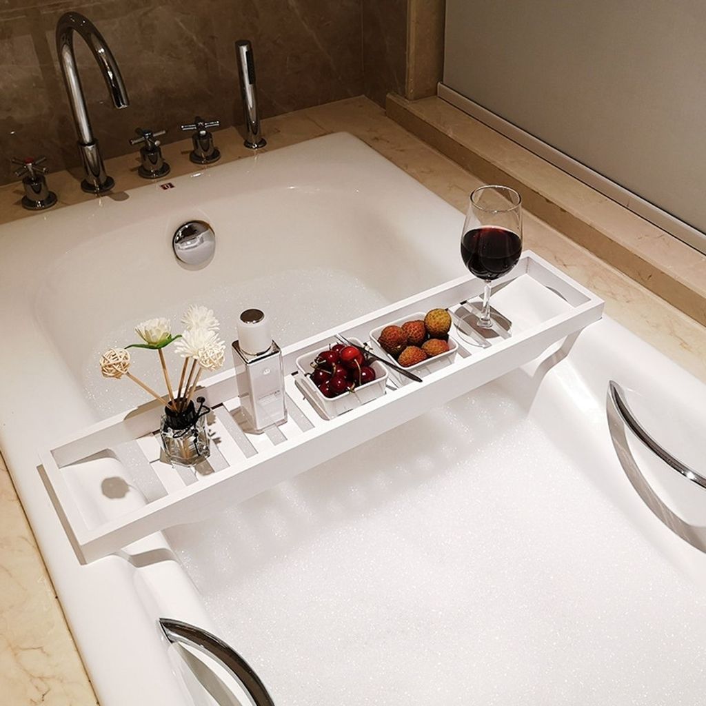 Badewannenablage 70 cm, Farbe:Weiß Produktbild 