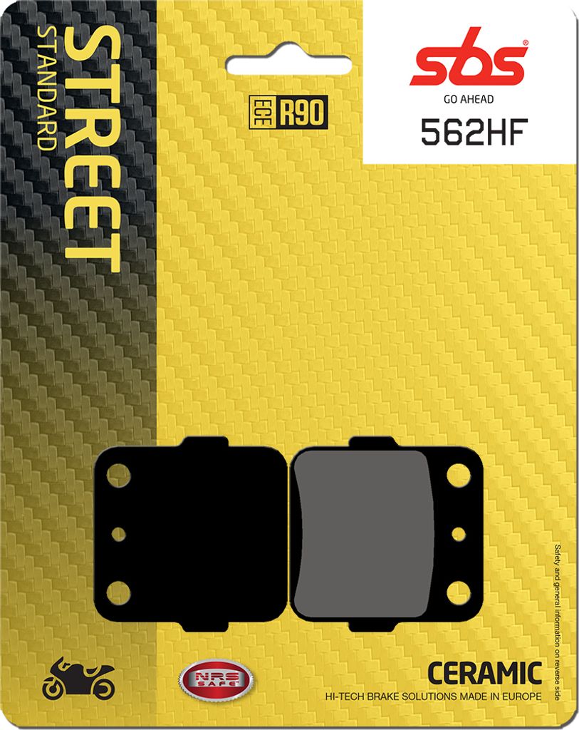 Bremsbelag SBS 562HF (Satz pro Scheibe) Street Ceramic