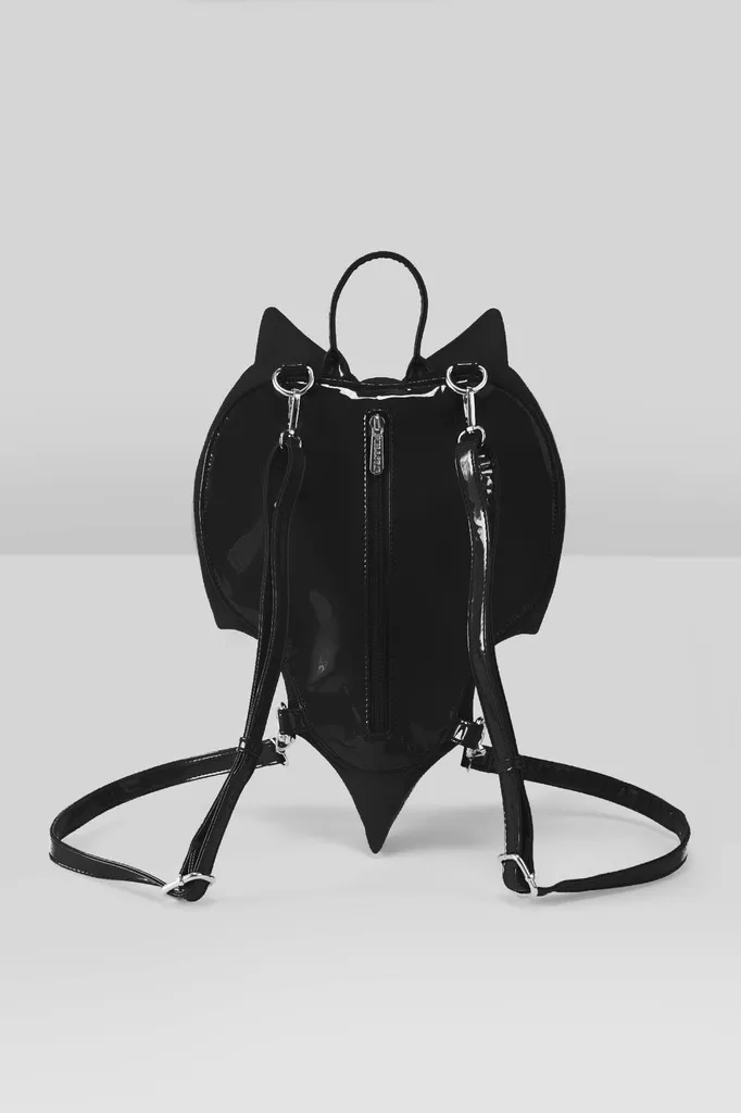 Petit sac à dos gothique KILLSTAR Nightly Bite avec ailes de batte noir - 8