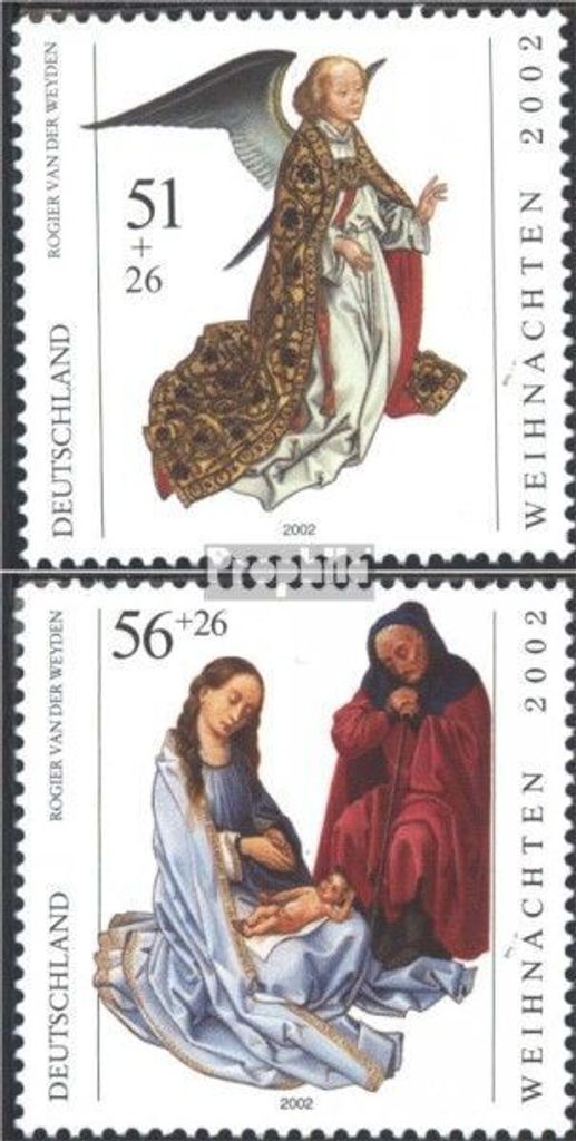 Briefmarken BRD (BR.Deutschland) 2002 Mi 2285-2286 (kompl.Ausg.) FDC Weihnachten