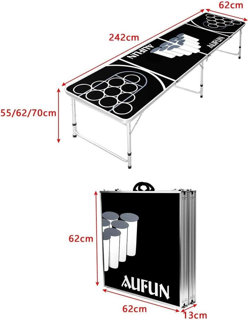 TWOLIIN Beer Pong set - včetně 5 míčků a 100 kelímků (50 Obrázek produktu 2