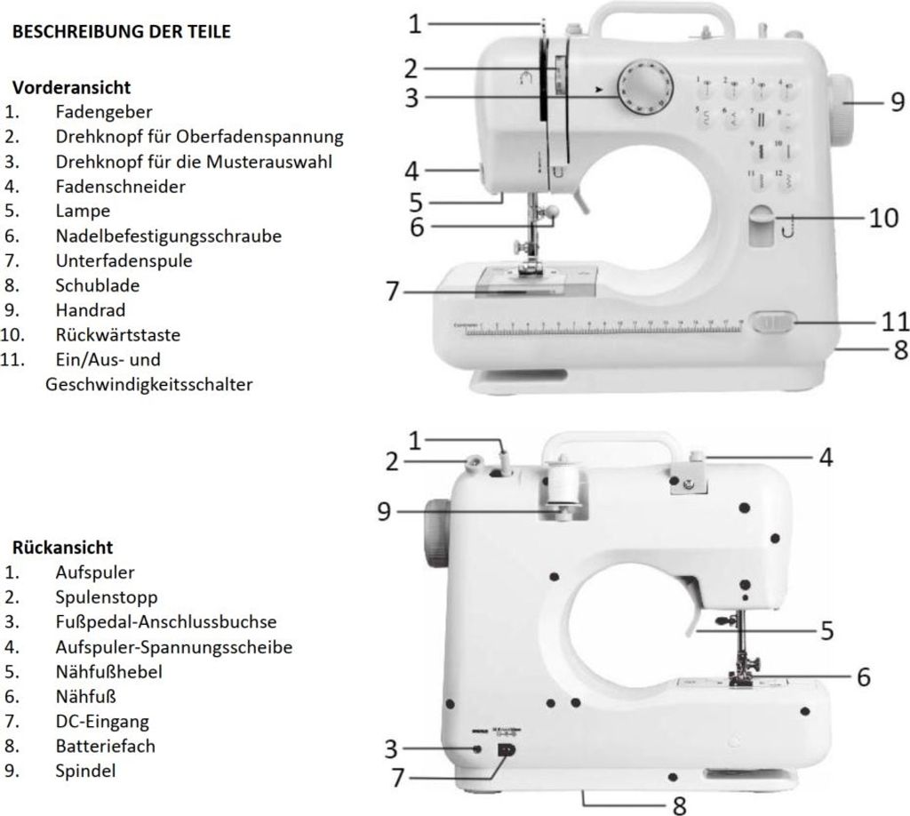 Emerio Nähmaschine für Kinder und Anfänger, SEW-121820, 12 Produktbild 7