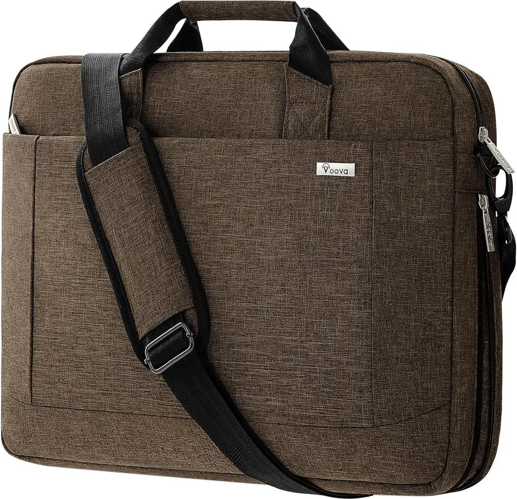 Voova Borsa Laptop 14-16 Pollici Marrone - Borsa Porta PC Impermeabile