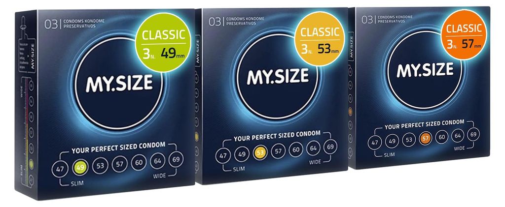 MY.SIZE Preservativi classici confezione di prova da 3 | Immagine del prodotto 