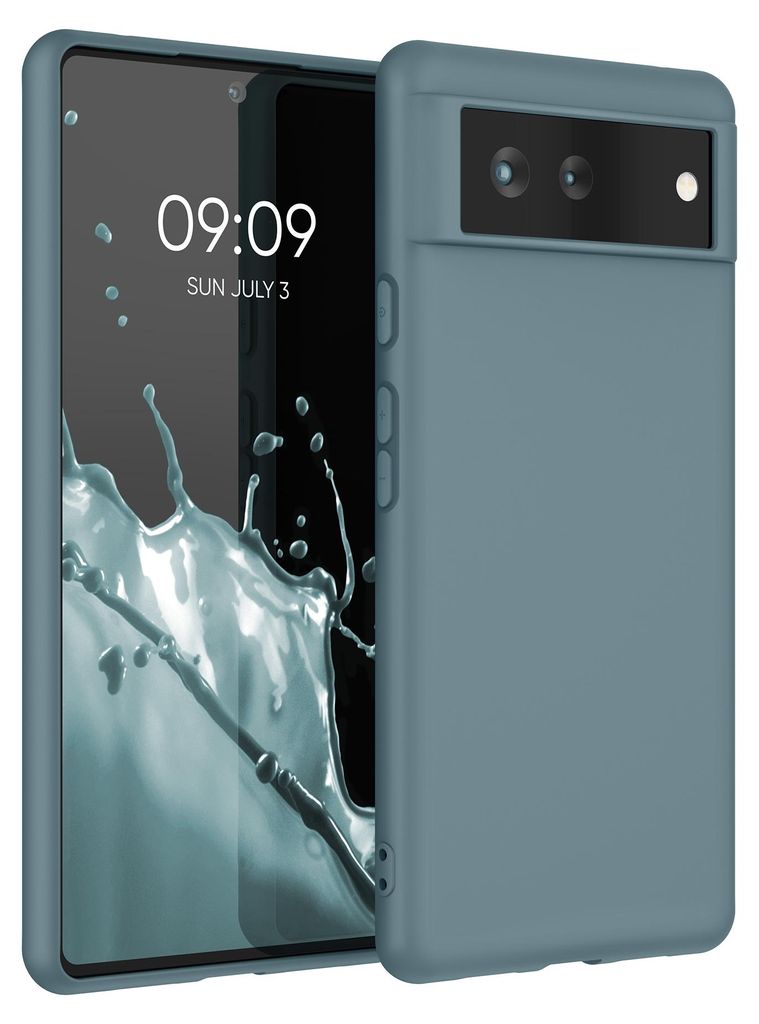 kwmobile Handyhülle für Google Pixel 6 Hülle - TPU Case - Kabelloses Laden - Schutzhülle Cover in Arctic Night
