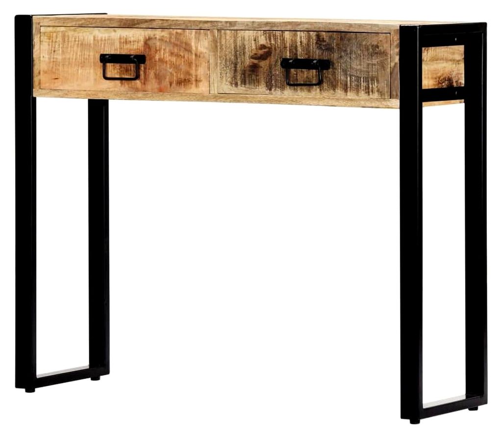 Konsolentisch aus Massivholz mit Griff, 90 x 30 x 75 cm, für Eingangsbereich, Akzent, Flur