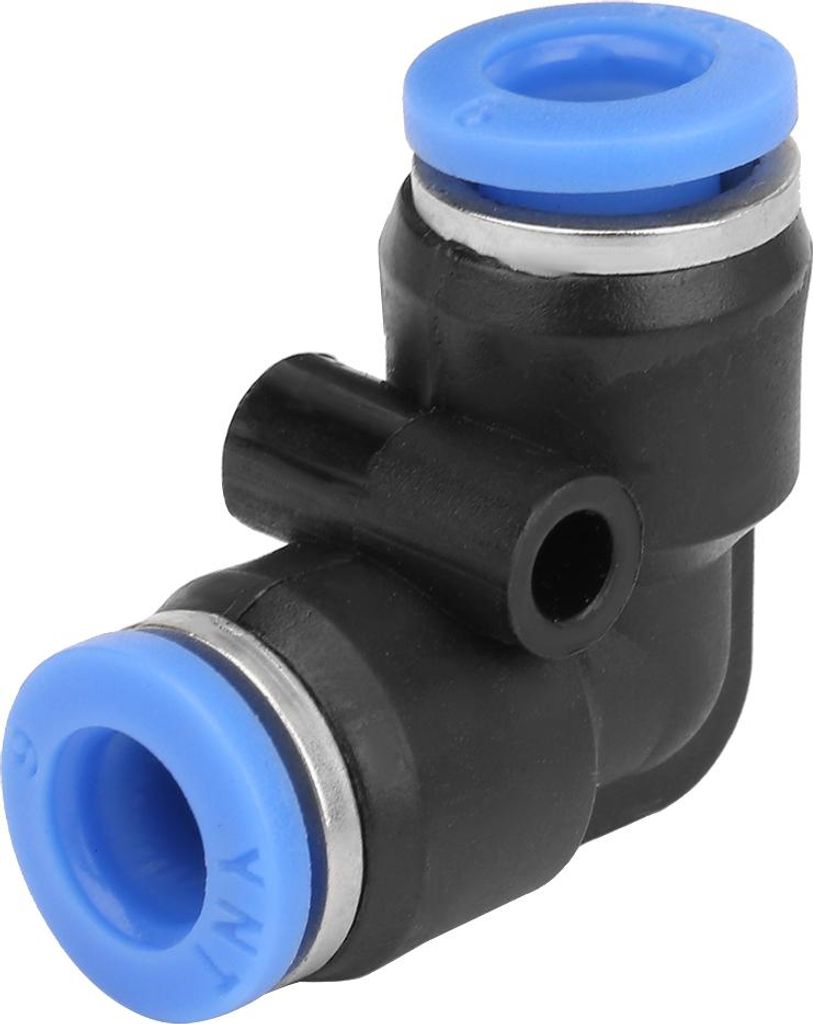 10 Stück Kunststoffwinkel mit Schnellanschluss für pneumatische Luftschläuche PV-6 (6mm)