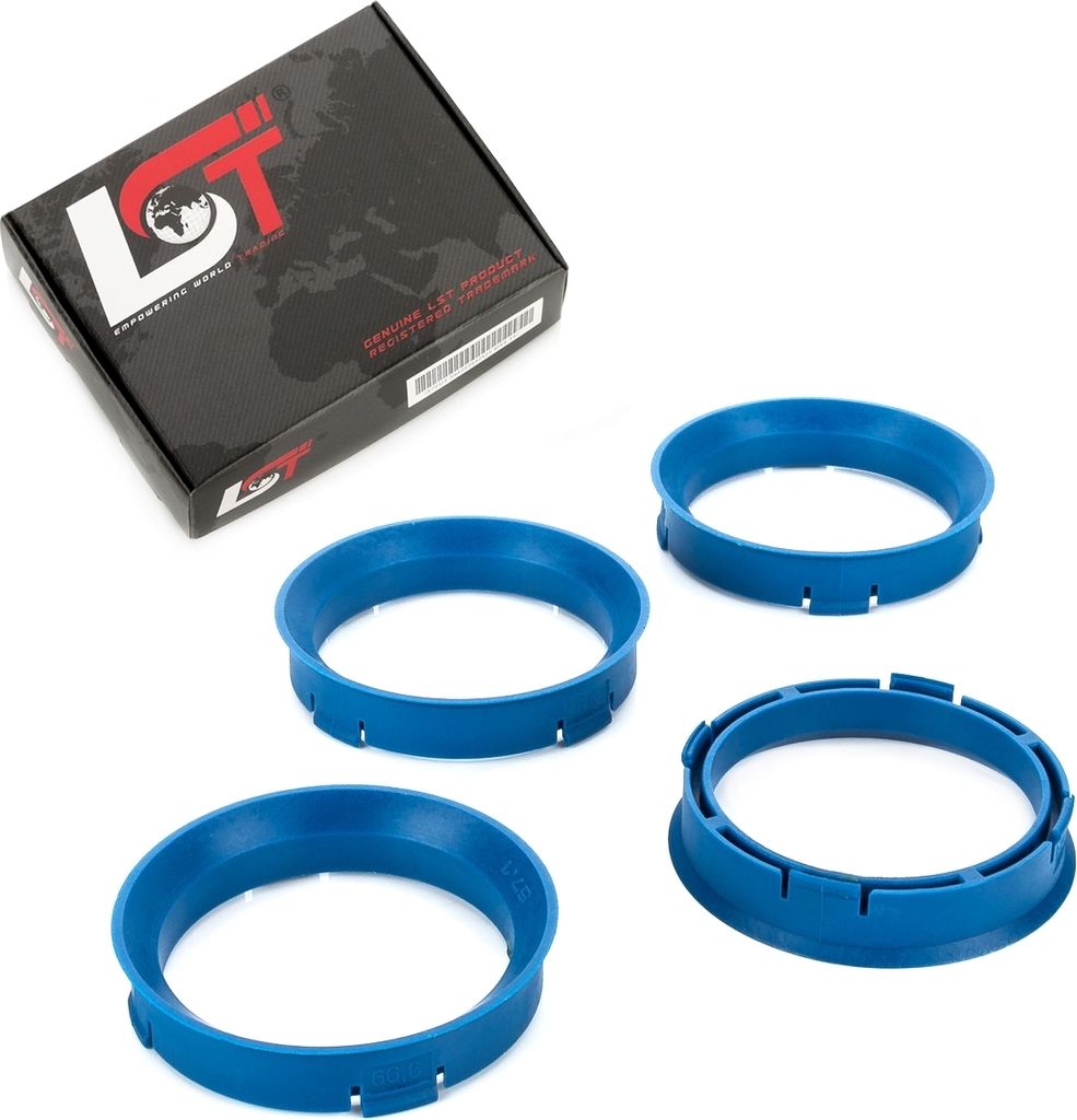 4x Zentrierringe Blau Alufelgen Ø 57,1 - Ø 66,6 mm für CITROEN PEUGEOT RENAULT