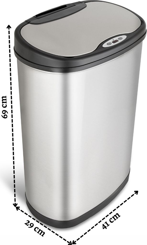 Rijoka Sensor Mülleimer 50L - mit 2x Fächern 20L + 30L - Produktbild 5