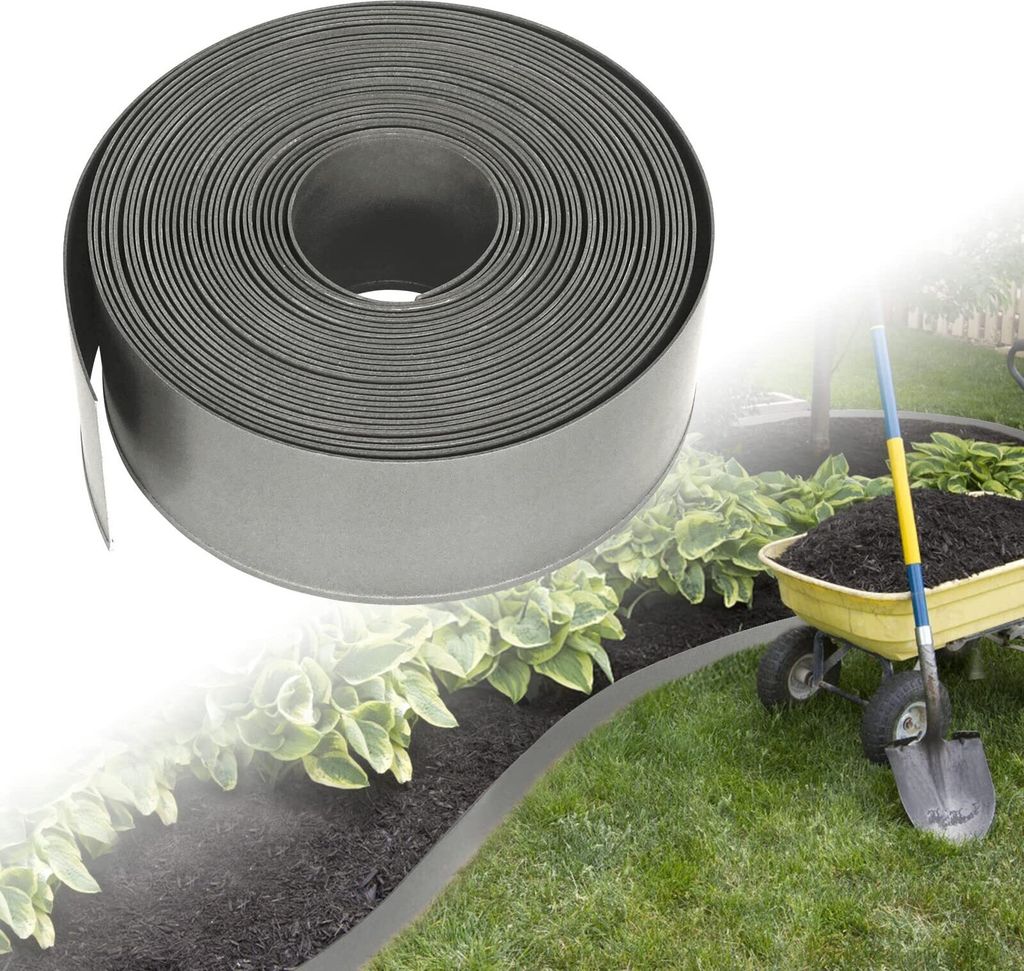 Sessamen-LP Rasenkante Kunstoff 100m - Lawn Edging Roll Plastic Beeteinfassung Gartenzaun Beetumrandung Rasenbegrenzung Lawn Border Garten Dekorati...