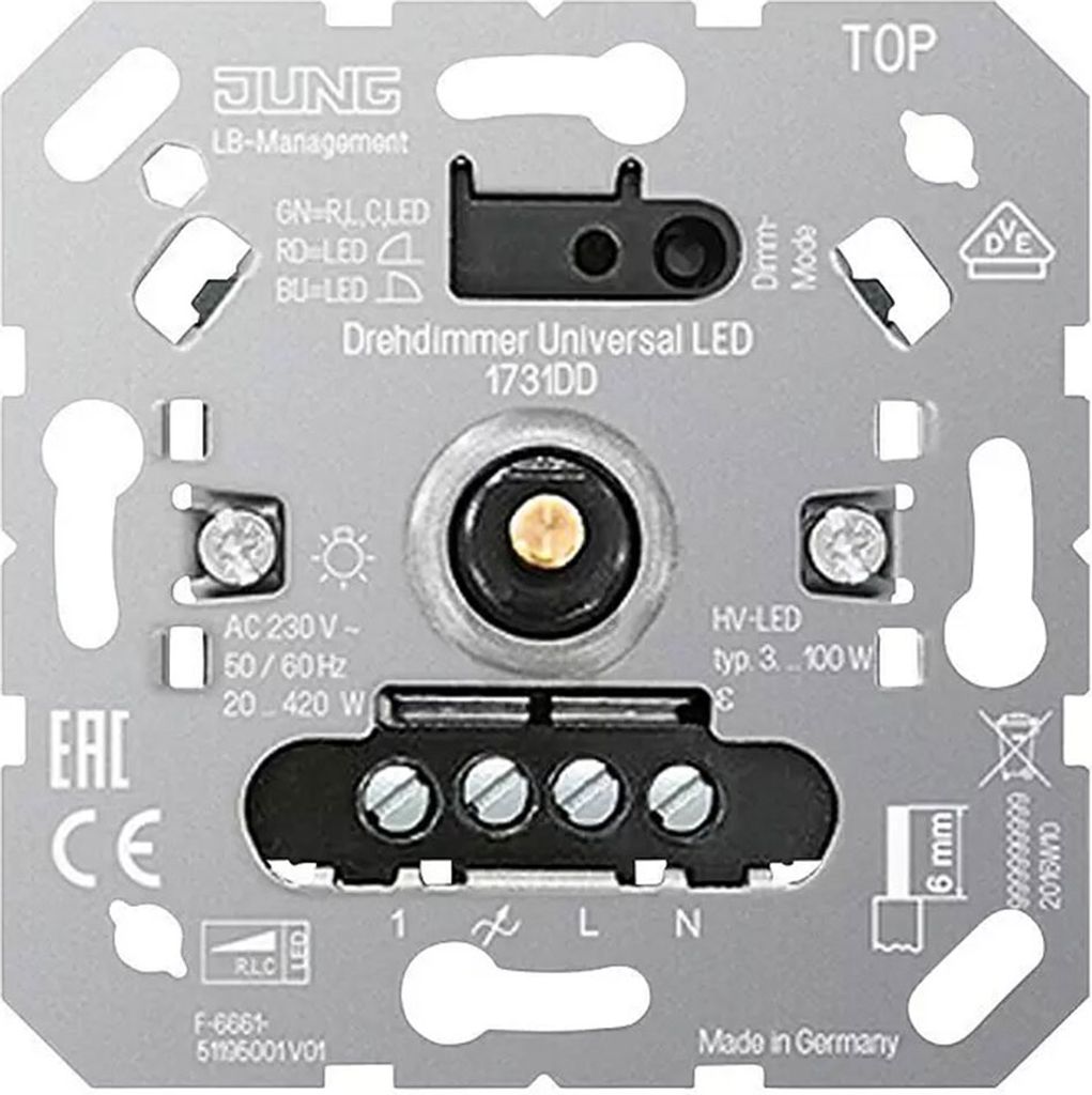 Jung Drehdimmer UNI LED 1731DD Produktbild 