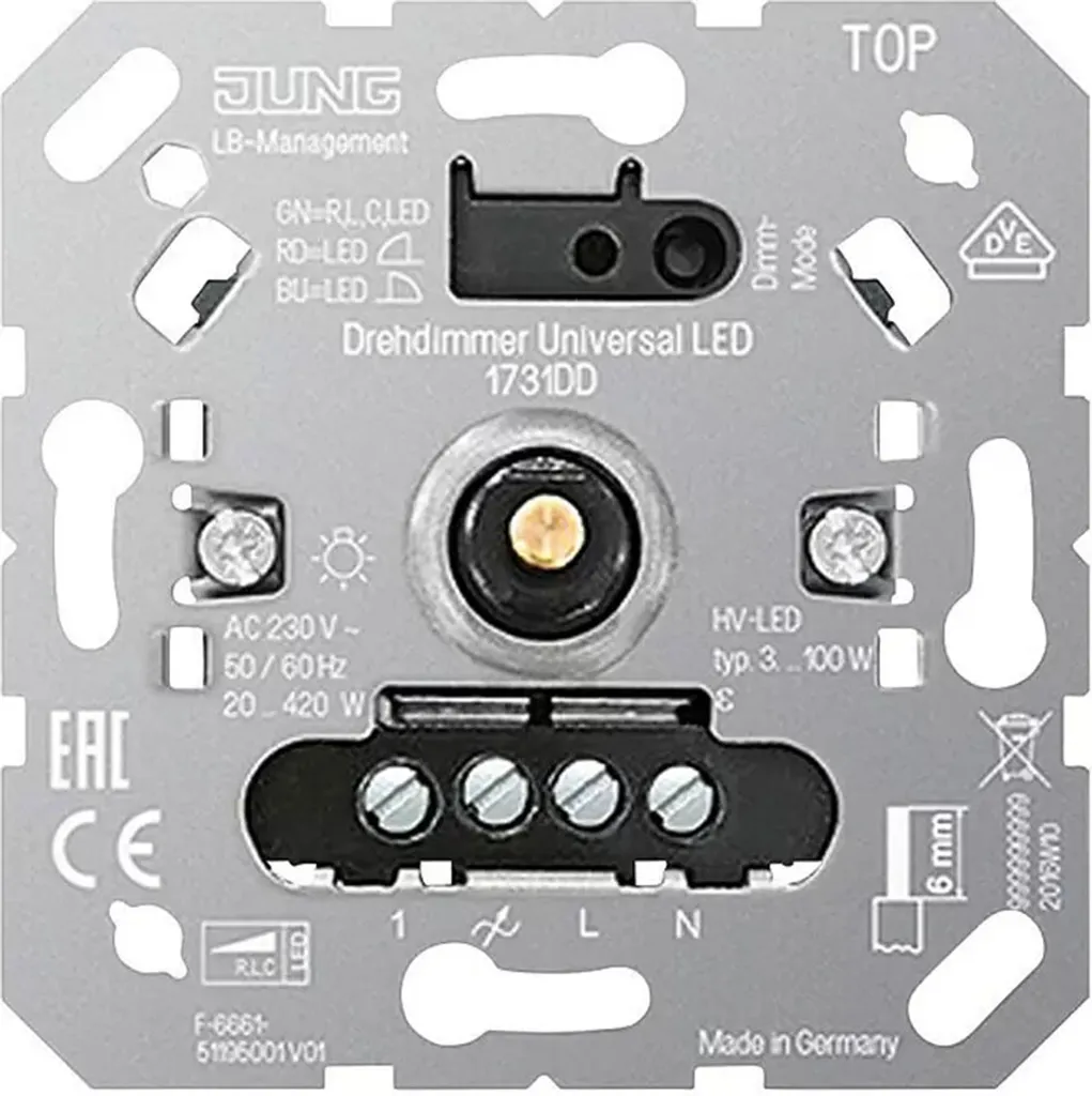 Variateur rotatif pour ampoule LED 1731DD pour salon et chambre 100W