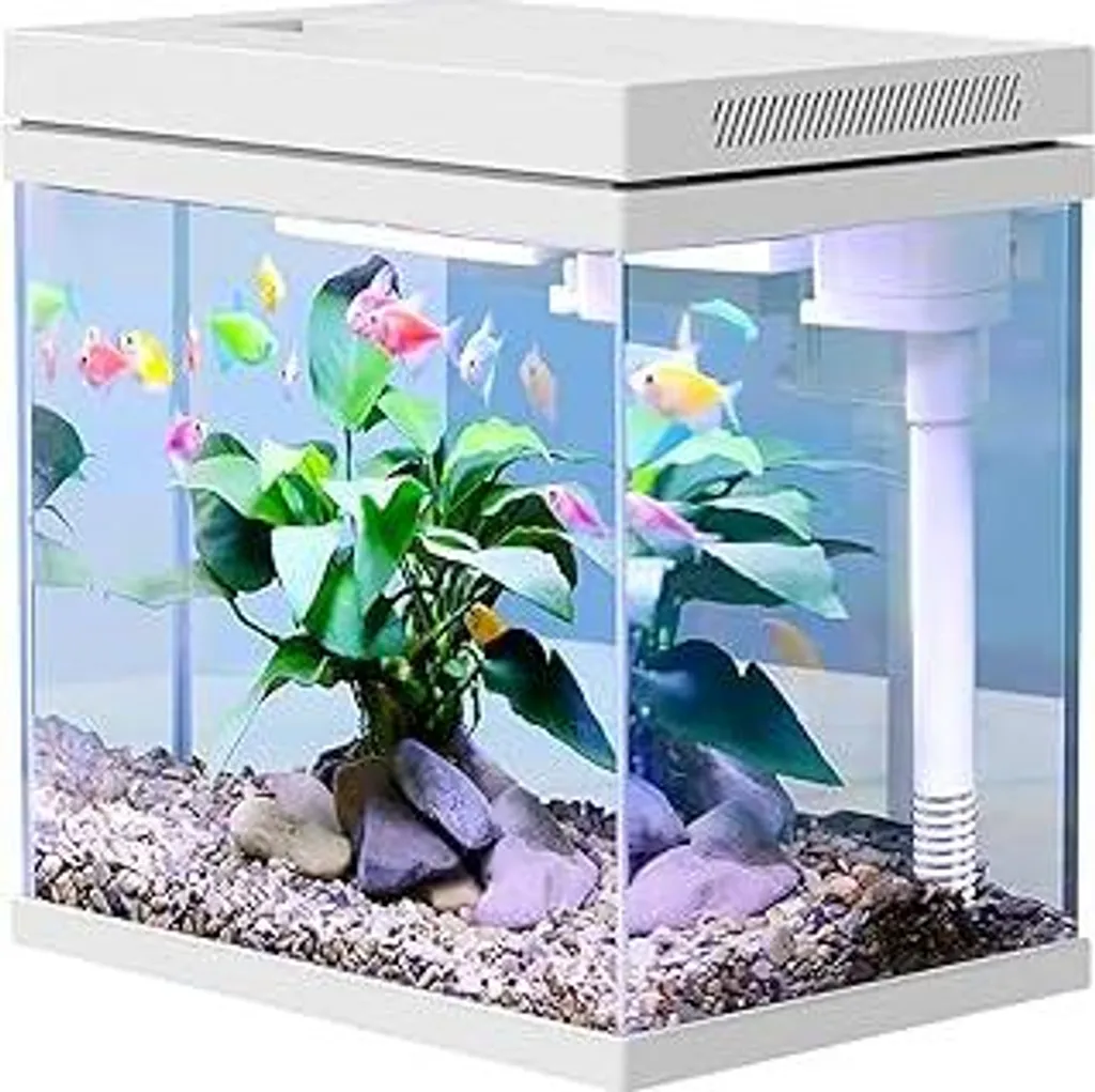 Acquario Nano 9 Litri con Luci LED: Sistema di Filtraggio Kit Completo