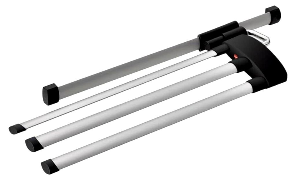 Handtuchhalter | Secco Alu Line | Aluminium Handtuchtrockner | 3-armig | Schwenkbar & Ausziehbar | Platzsparend | Handtuchstange für Bad & Küche ...
