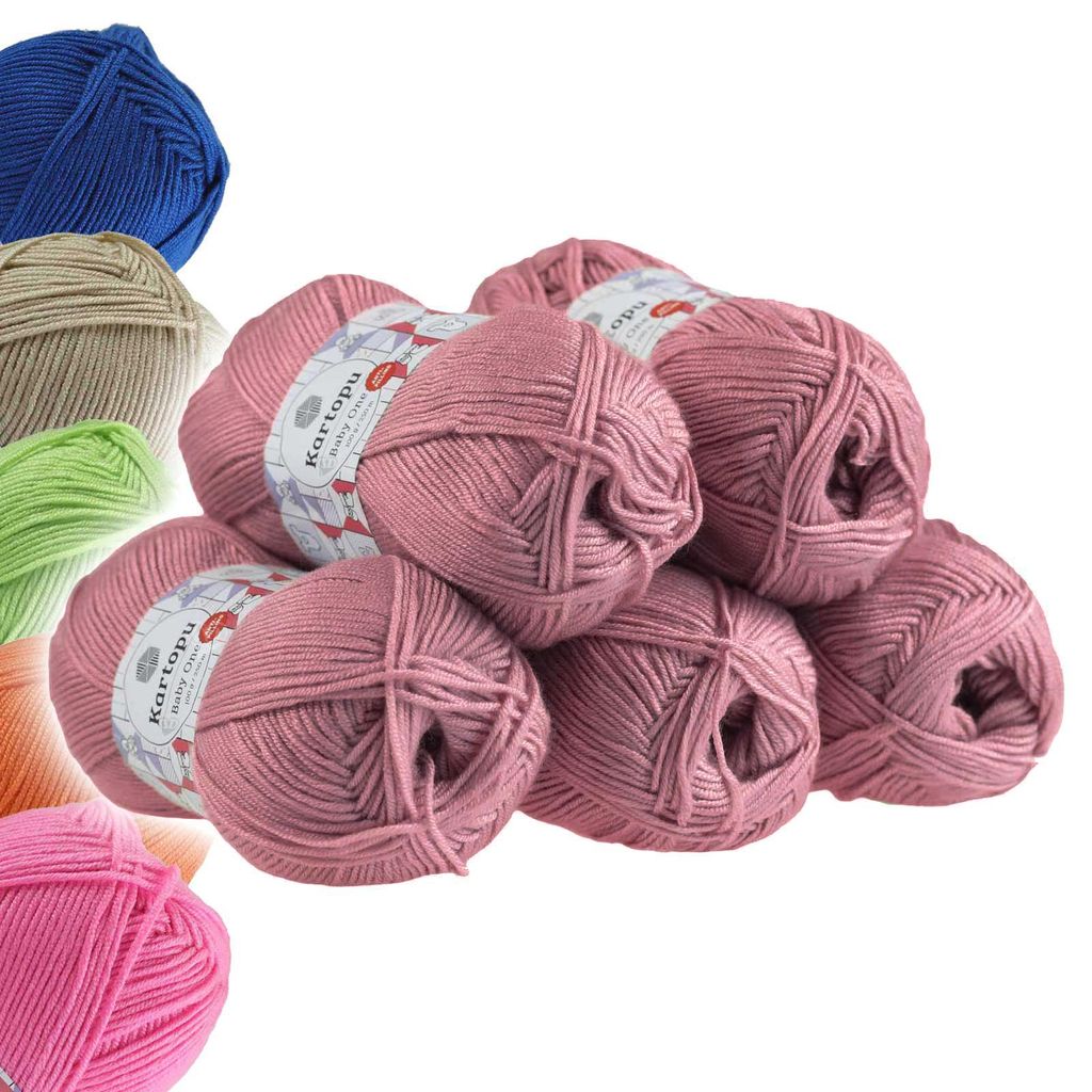5x100g Strickgarn Kartopu BABY ONE hellviolett