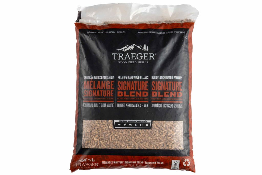 Traeger Hartholz Pellets Signature Blend9 kg Beutel BBQ Produktbild 