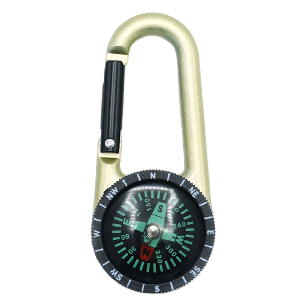 Survival-Mini-Kompass, Schlüsselanhänger, Zinklegierung, kleiner Taschenkompass, Karabinerschnalle, Outdoor-Zubehör für Camping, Wandern, Rucks...