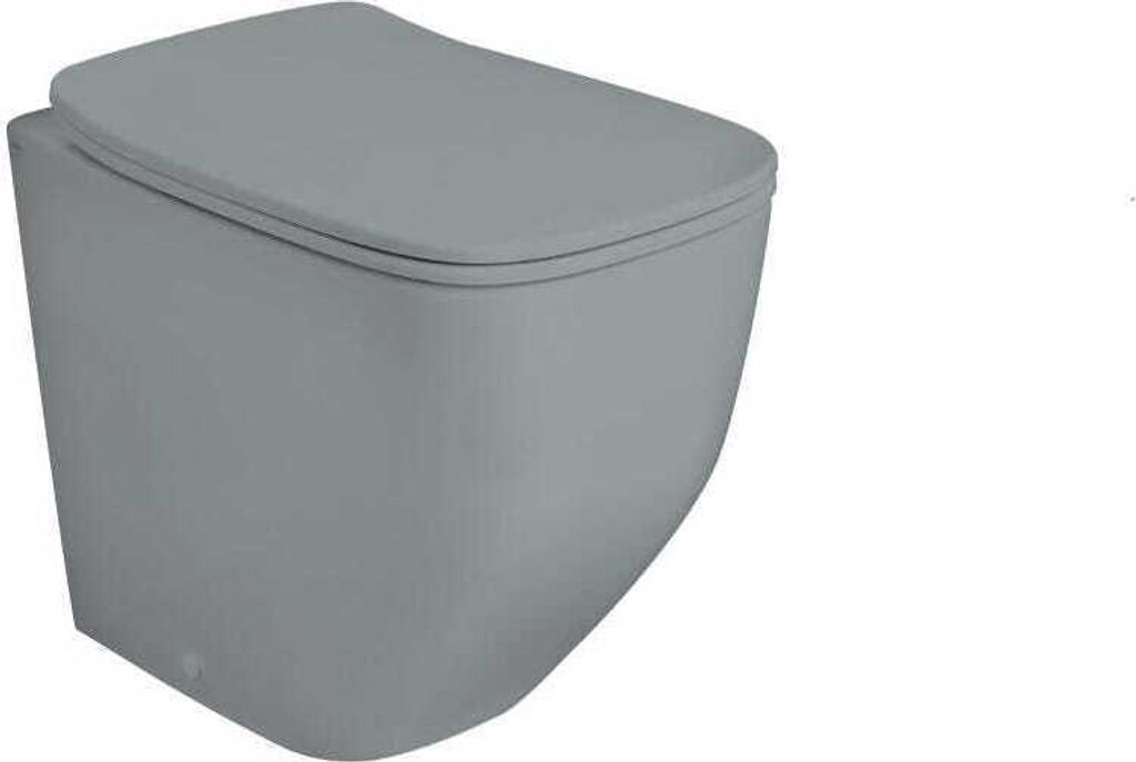 Stand-WC ohne Spülrand, matt grau | Mozart