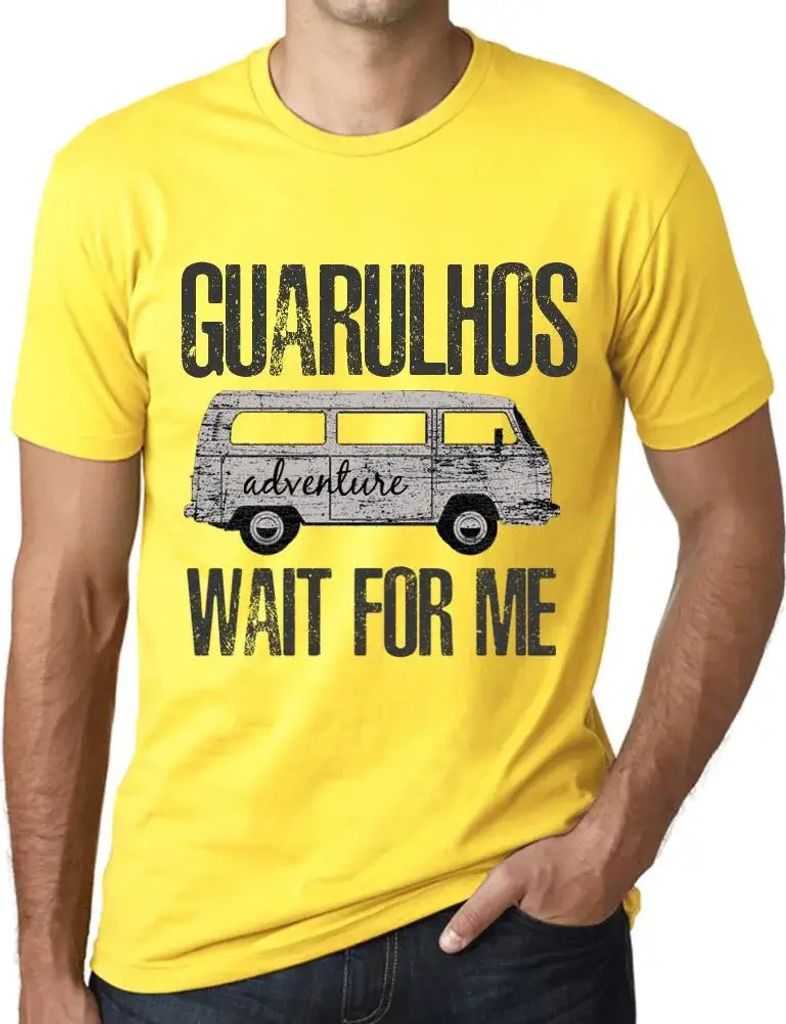Herren Grafik T-Shirt Abenteuer warten auf mich in Guarulhos – Adventure Wait For Me In Guarulhos – Öko-Verantwortlich Vintage Jahrgang Kurzarm