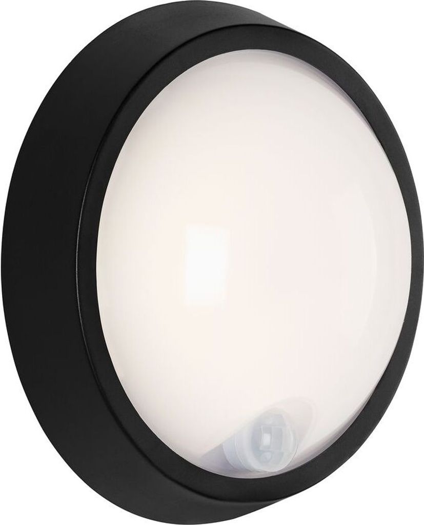 LED Außenleuchte Bewegungsmelder IP44 12 W schwarz Produktbild 