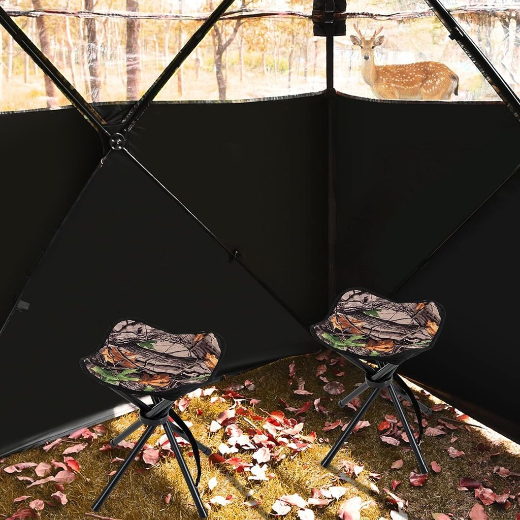 Sgabello Pieghevole Portatile Telescopico: Leggero 1kg, Supporta 180kg, 12 Altezze (6-46 Cm), Per Campeggio E Outdoor