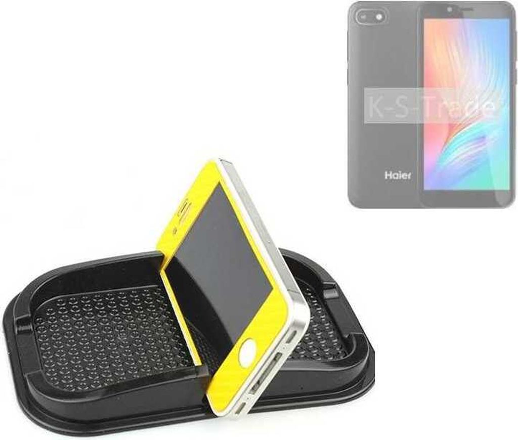 K-S-Trade Auto Anti Rutsch Matte Smartphone-Halter kompatibel mit Haier Alpha A2 Lite Haft Pad Armaturenbrett Handy-Halterung Silikon