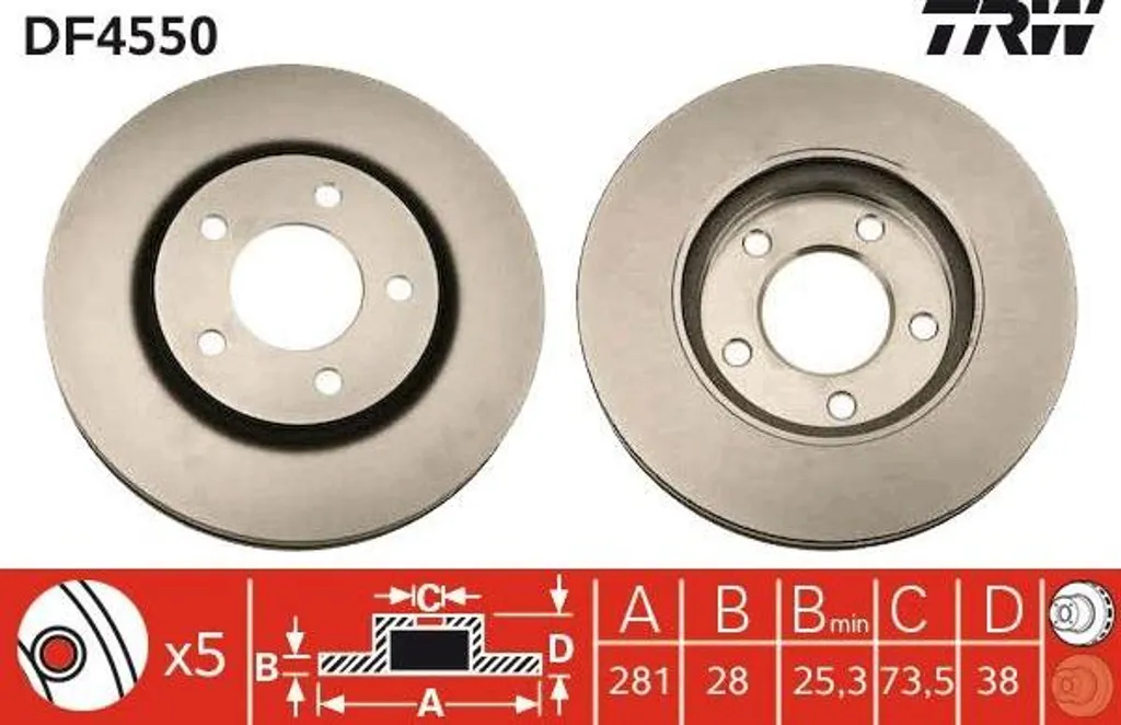 Fini les vibrations au freinage : Disque de frein TRW DF4550 Voyager