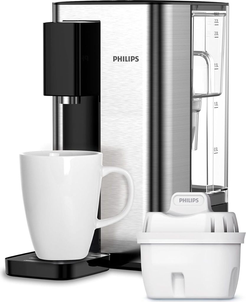 A coffee maker and mug.