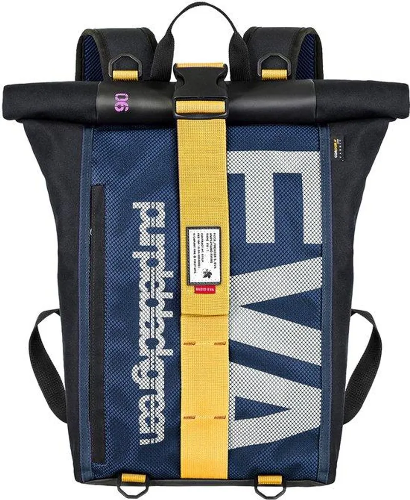 Sac à dos d'école Evangelion Roll Top - Idéal pour Lycée et Université