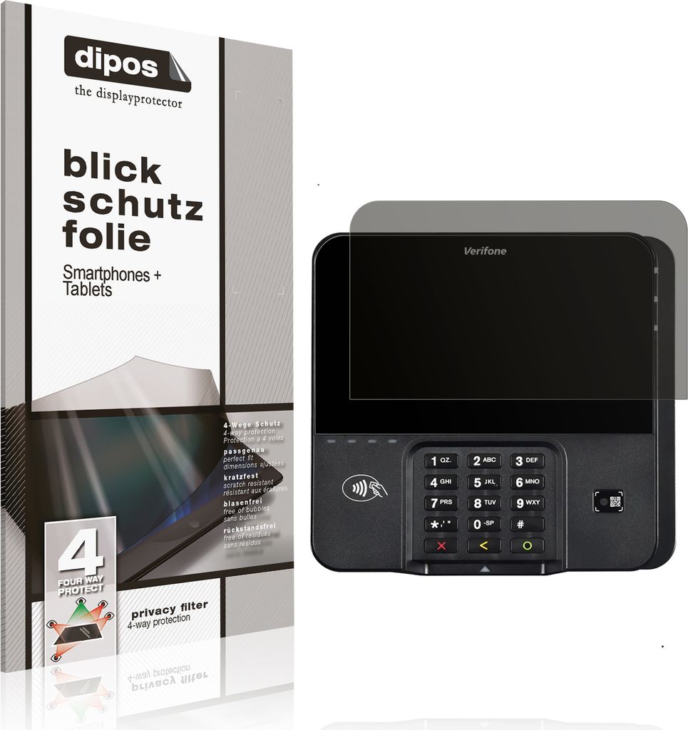 Blickschutzfolie für Verifone M424 matt Schutzfolie Folie Display Schutz dipos