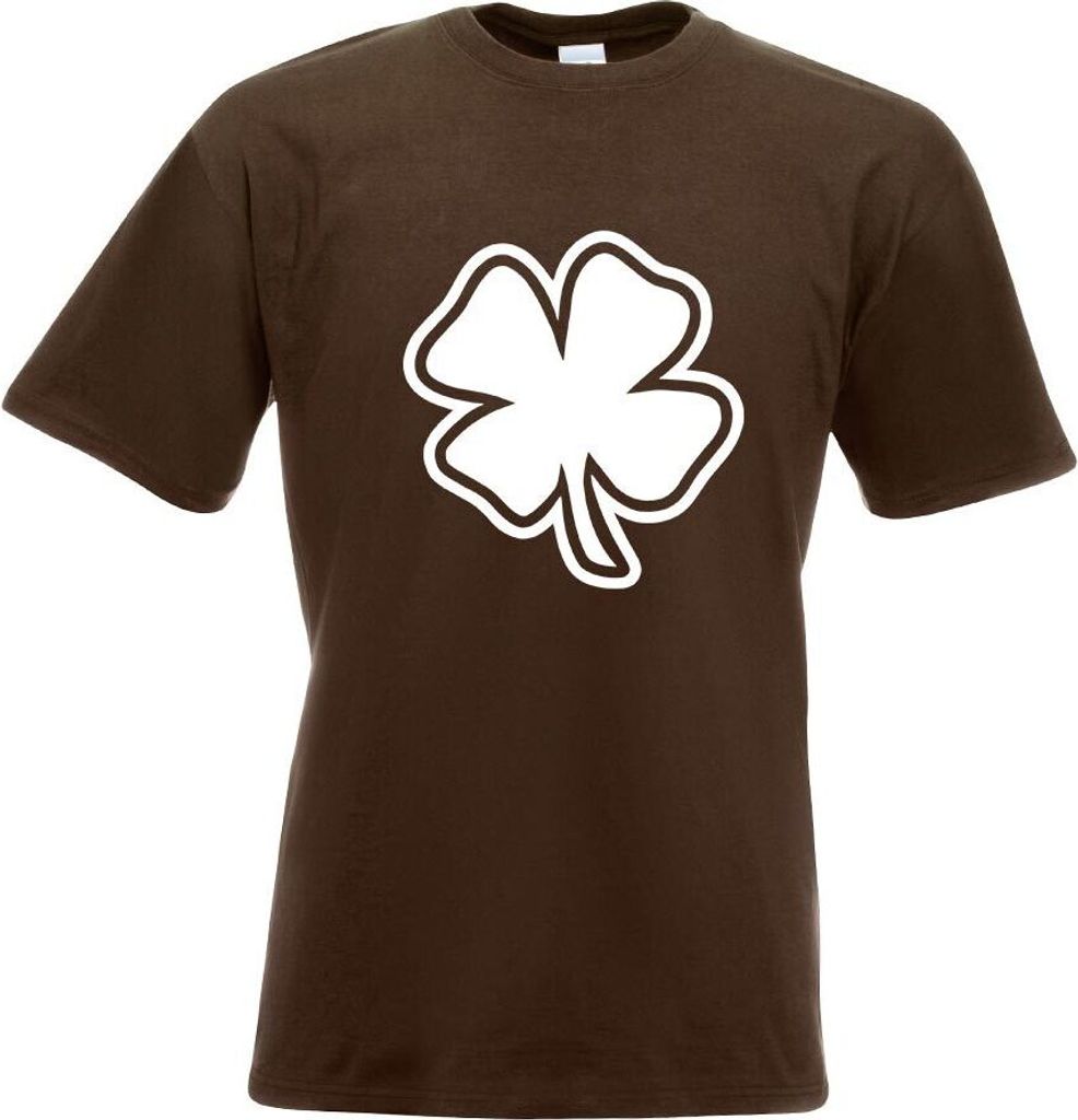 Kiwistar - T-Shirt - Chocolate - Kleeblatt - Glück Motiv Bedruckt Funshirt Design Print - mit Motiv Bedruckt - Funshirt Design - Sport - Freizeit ...