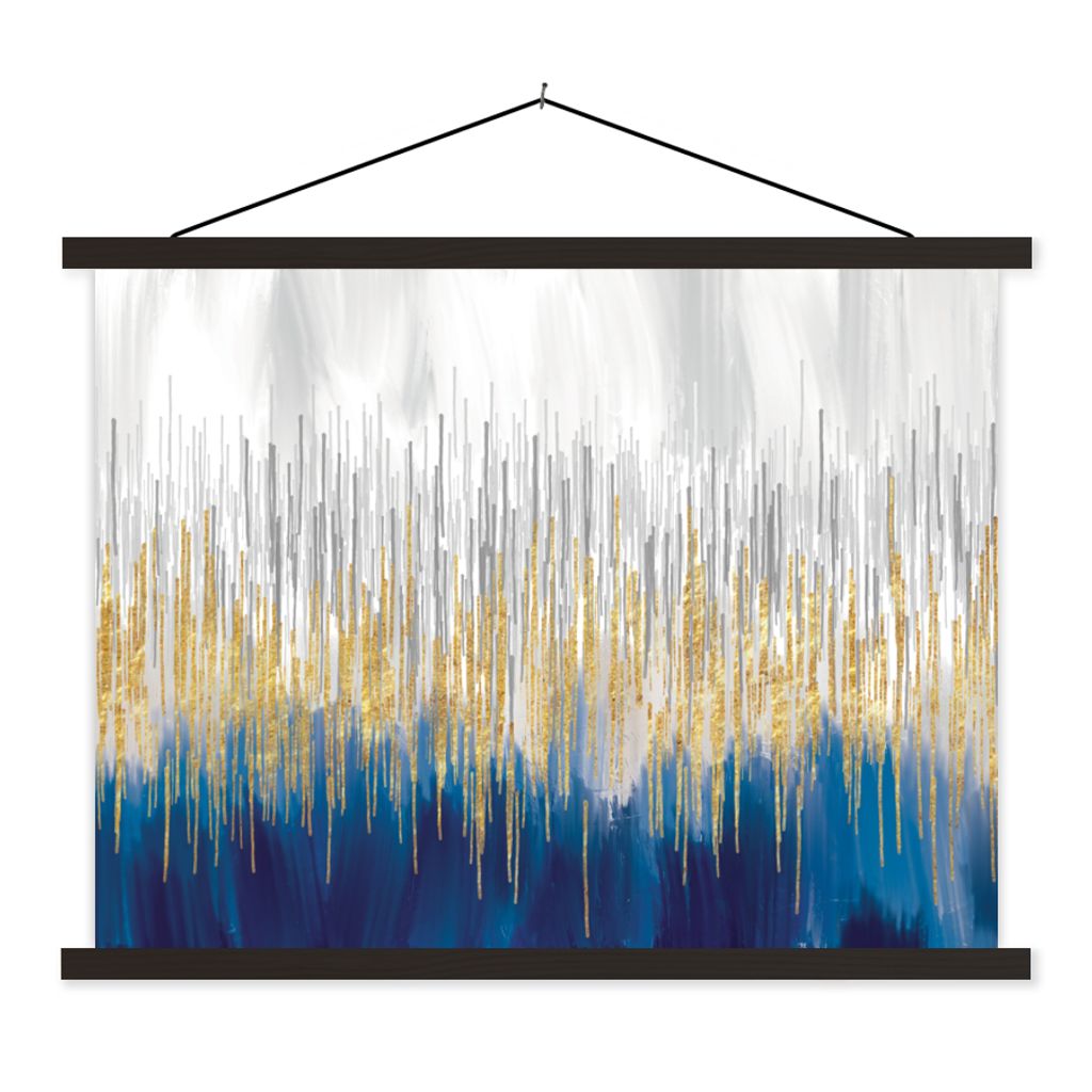 MuchoWow Textilposter Abstrakt - Gemälde - Öl 60x45 cm mit schwarzem Rahmen - Poster Schlafzimmer