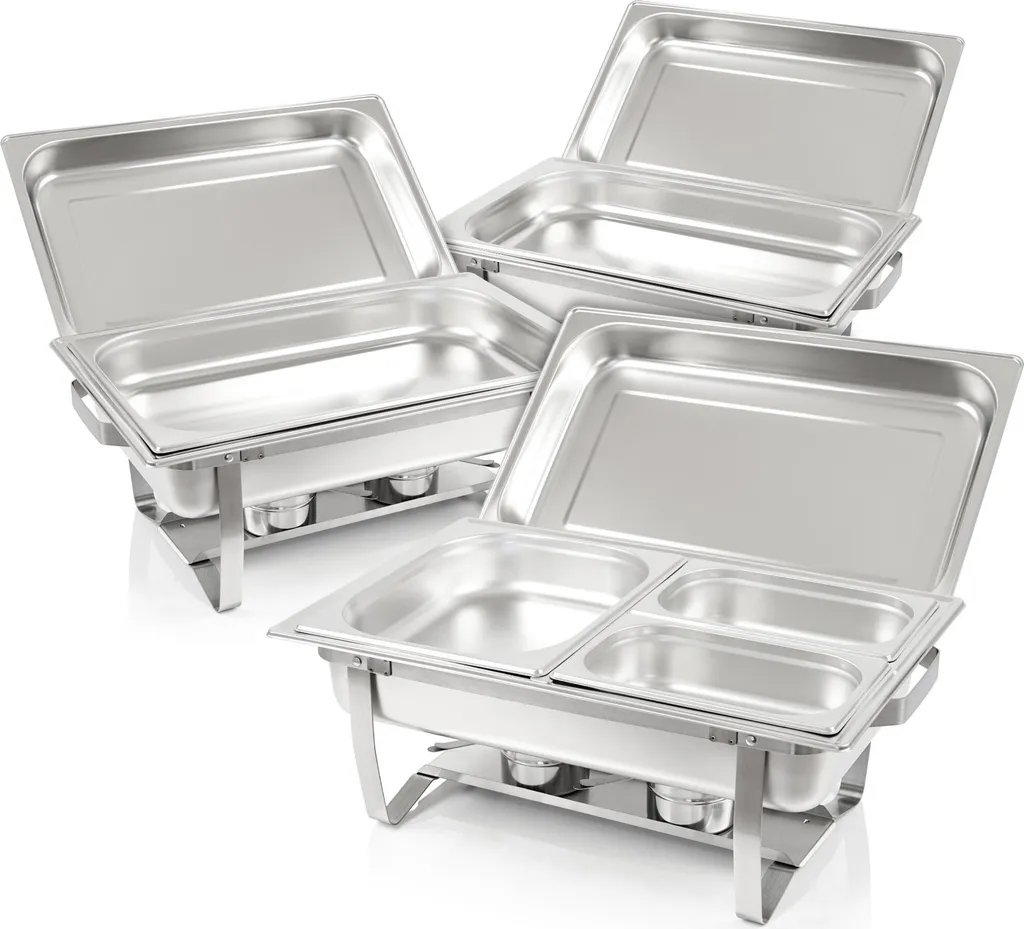 Set Chafing Dish Montpellier 21 Pezzi per Catering e Buffet d'Elite