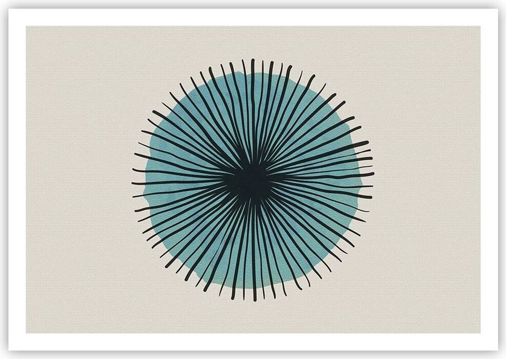 Poster - Poster ohne Rahmen - Auge Abstraktion Modern - 100x70 cm - Wand Bild - Wanddeko - Wandbilder - Kunstposter - Wandposter - Bilder - Kunstdr...