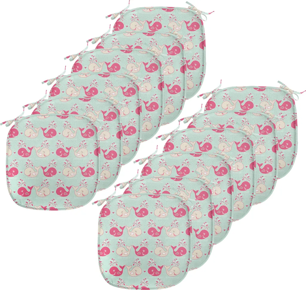 Offerta Set 12 Cuscini Sedie 40x40 Impermeabili - ABAKUHAUS Rosa