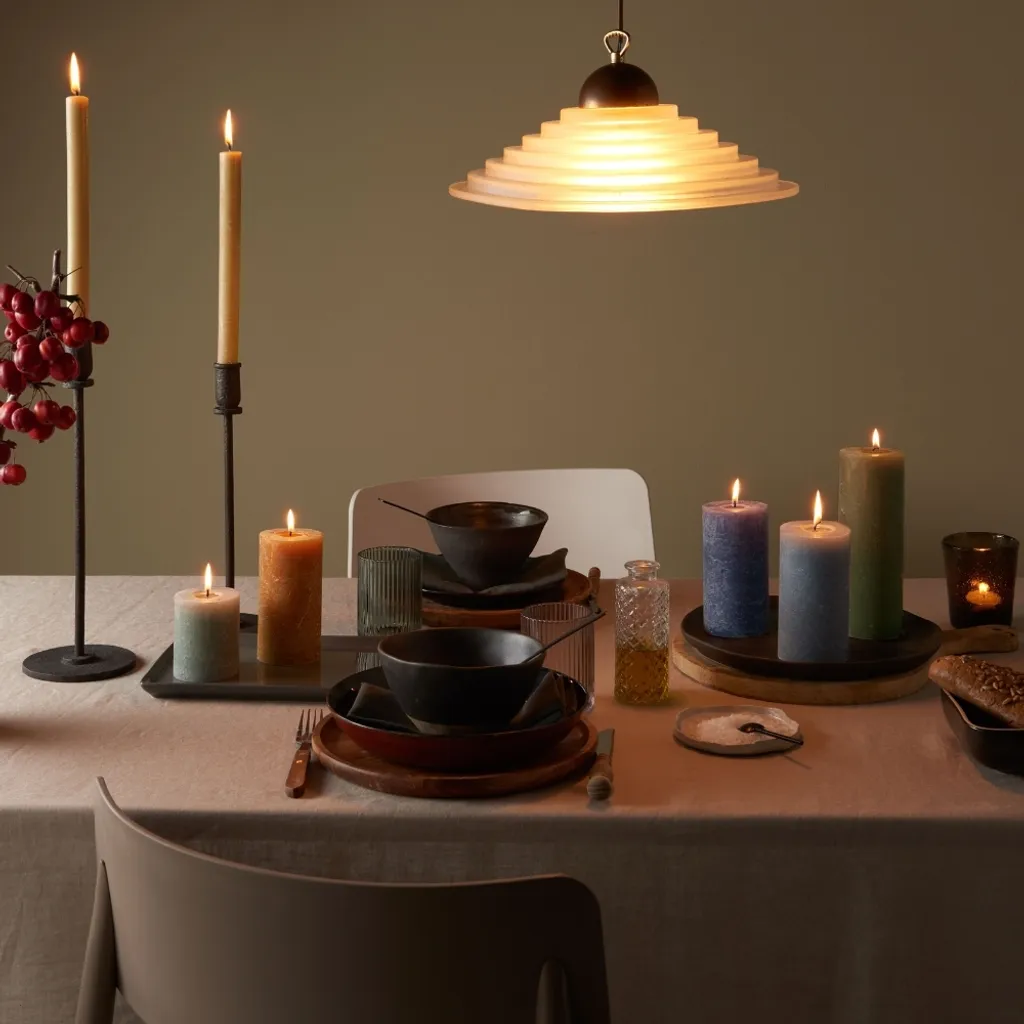 Bolsius Candele Rustiche 190/68 Grigio Tempesta - Set Risparmio 12 Pezzi - 4