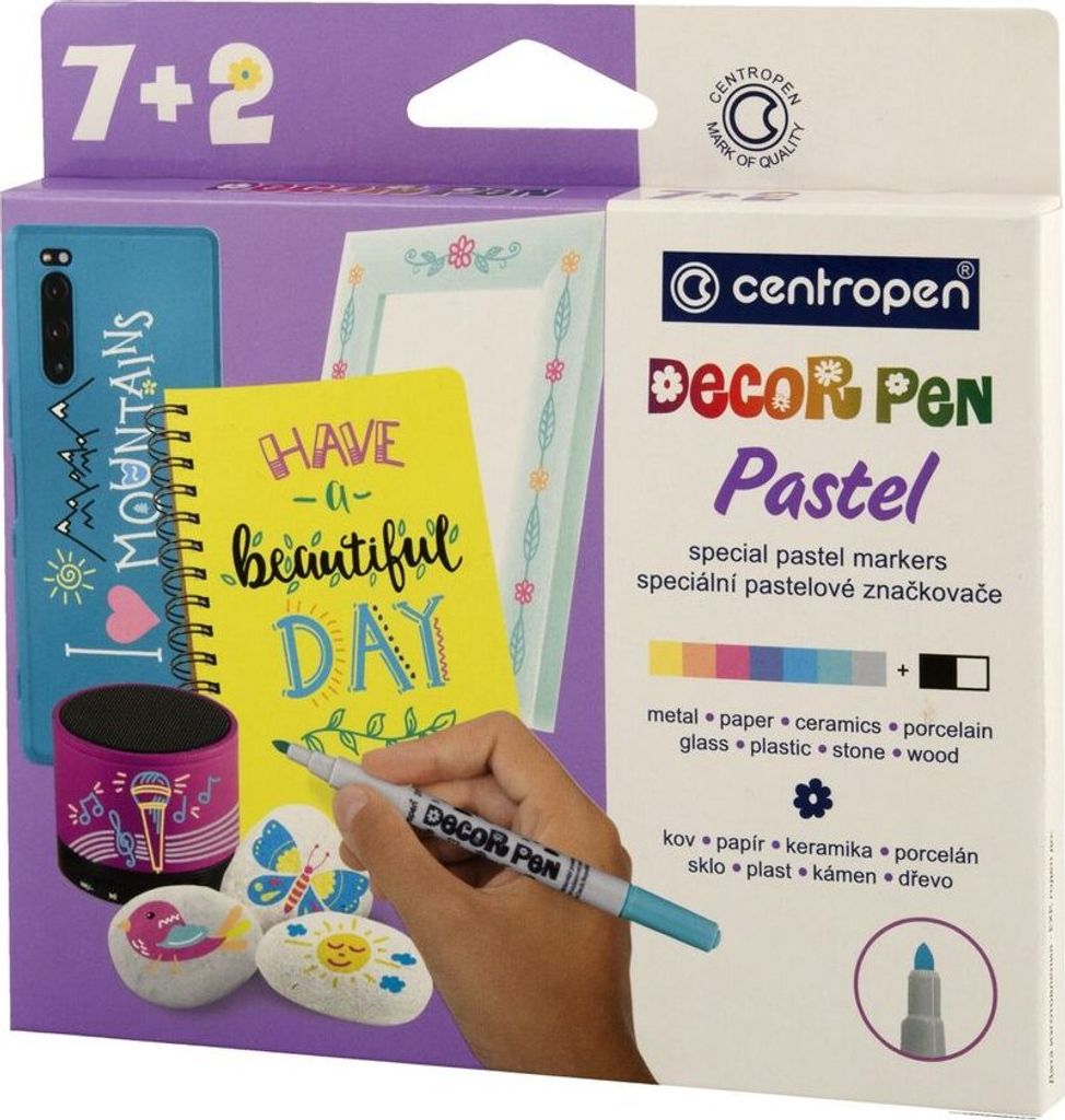 Pernamentný popisovač Centropen 2738, súprava 7+2 ks Obrázok produktu 