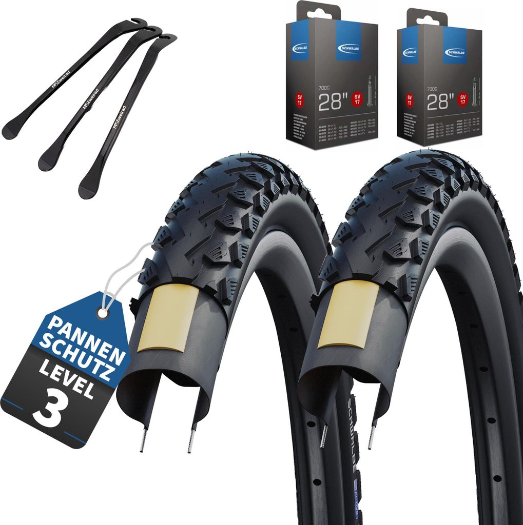 2x Schwalbe Fahrradreifen Land Cruiser 28 Zoll 42-622 + SV Reifenheber