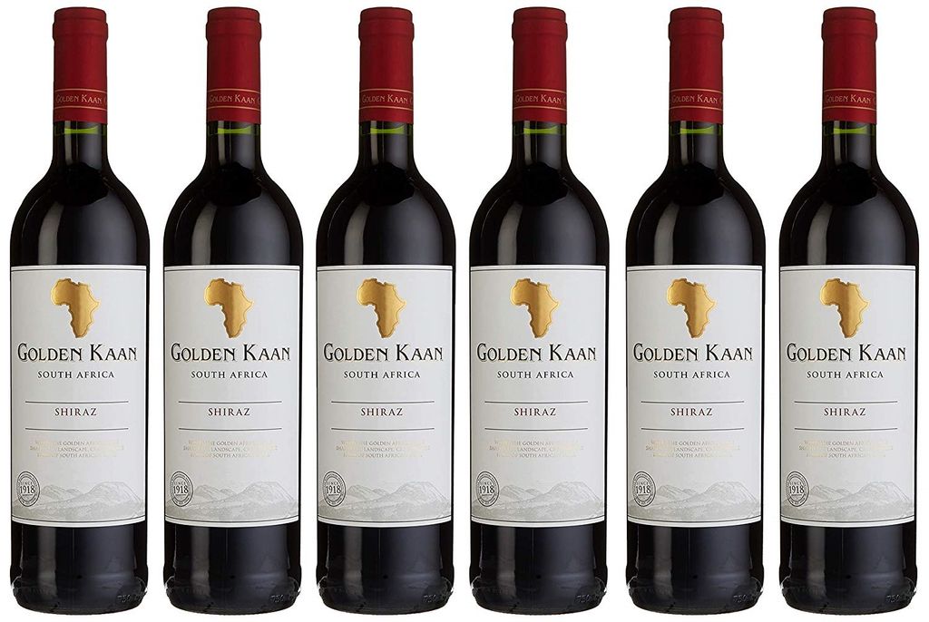 Golden Kaan Shiraz Südafrika Rotwein kraftvoll rote Beeren 750ml 6er Pack
